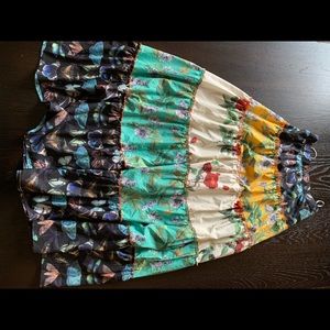 maxi patterned skirt